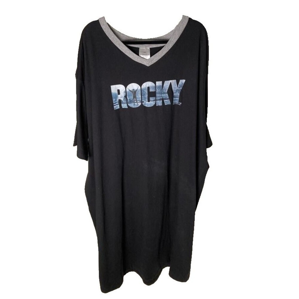 Rocky Movie Pajama Shirt Film Title Logo Character Sleep 3XL Unisex NEW Boxing